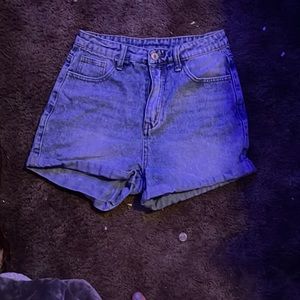 blue jean shorts